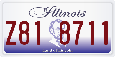 IL license plate Z818711
