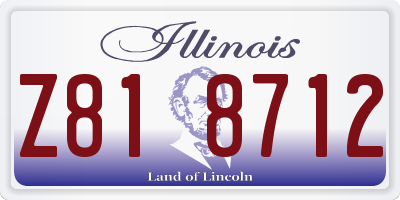 IL license plate Z818712