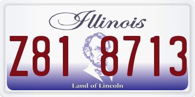 IL license plate Z818713