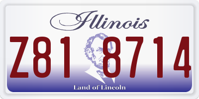 IL license plate Z818714