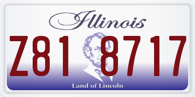 IL license plate Z818717
