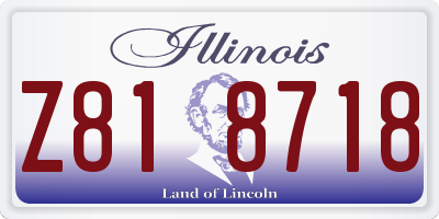 IL license plate Z818718