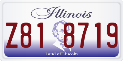 IL license plate Z818719