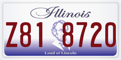 IL license plate Z818720