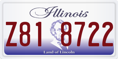 IL license plate Z818722