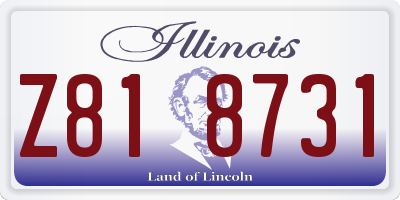 IL license plate Z818731