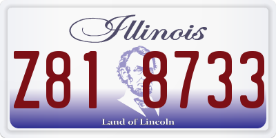 IL license plate Z818733