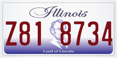 IL license plate Z818734