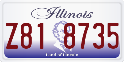 IL license plate Z818735