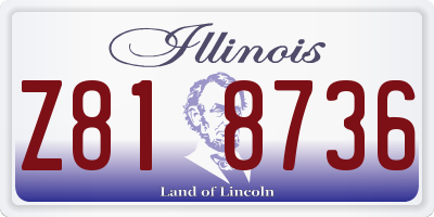 IL license plate Z818736