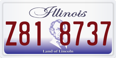 IL license plate Z818737