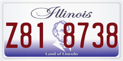 IL license plate Z818738