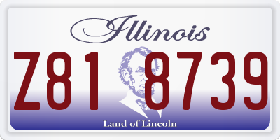 IL license plate Z818739