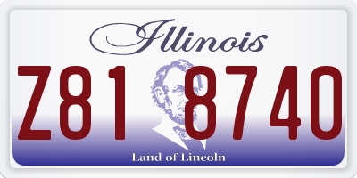 IL license plate Z818740