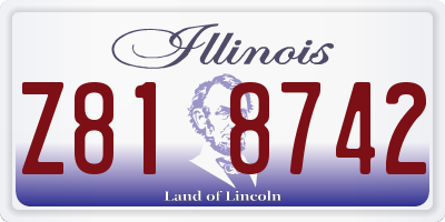 IL license plate Z818742