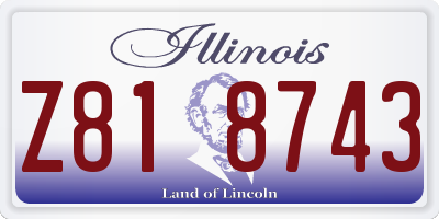 IL license plate Z818743