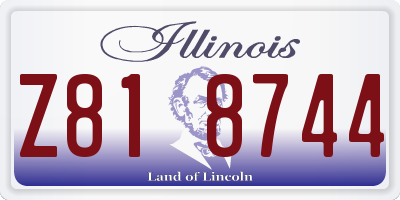 IL license plate Z818744