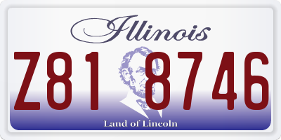 IL license plate Z818746
