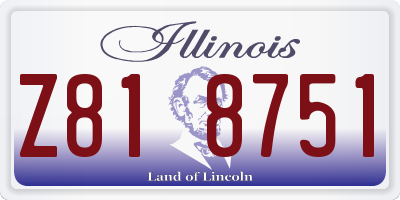 IL license plate Z818751