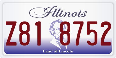 IL license plate Z818752