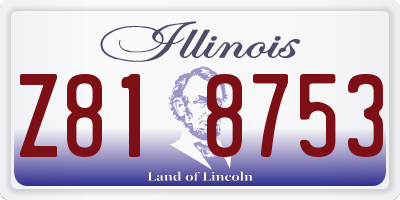 IL license plate Z818753