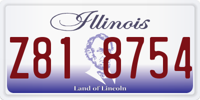 IL license plate Z818754