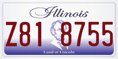 IL license plate Z818755