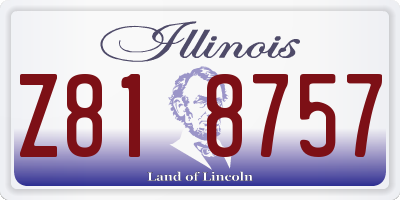 IL license plate Z818757
