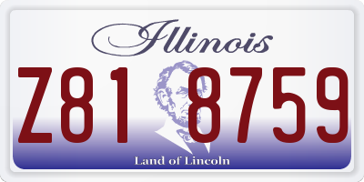 IL license plate Z818759