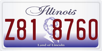 IL license plate Z818760