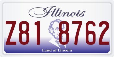 IL license plate Z818762