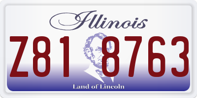 IL license plate Z818763