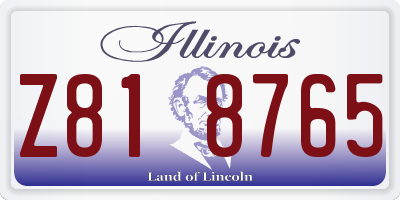 IL license plate Z818765