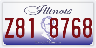 IL license plate Z818768