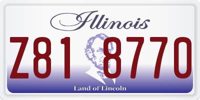 IL license plate Z818770