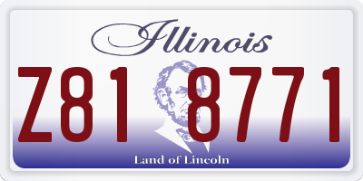 IL license plate Z818771