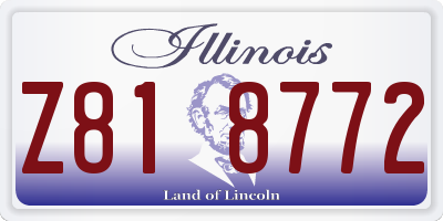 IL license plate Z818772