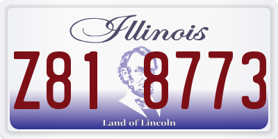 IL license plate Z818773