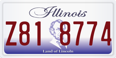 IL license plate Z818774