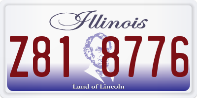 IL license plate Z818776