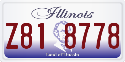 IL license plate Z818778