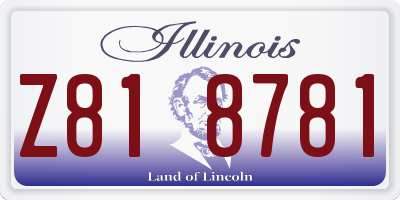 IL license plate Z818781