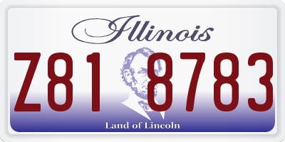 IL license plate Z818783
