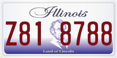 IL license plate Z818788