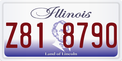IL license plate Z818790