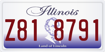 IL license plate Z818791