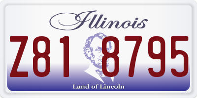 IL license plate Z818795
