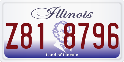 IL license plate Z818796