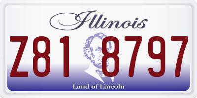 IL license plate Z818797