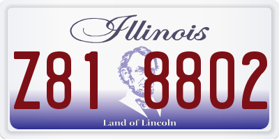 IL license plate Z818802